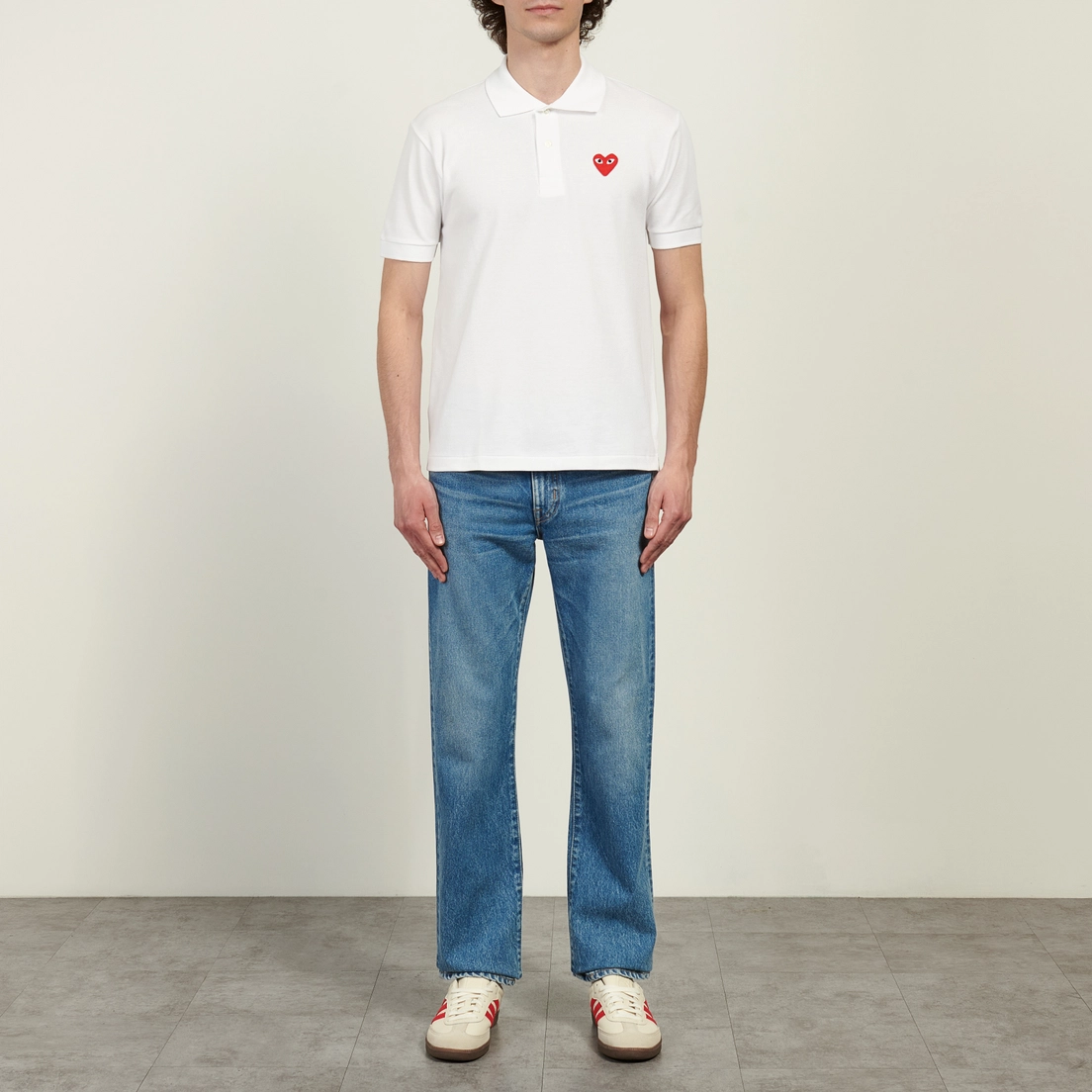 Comme des Garcons Play Мужское поло Red Emblem