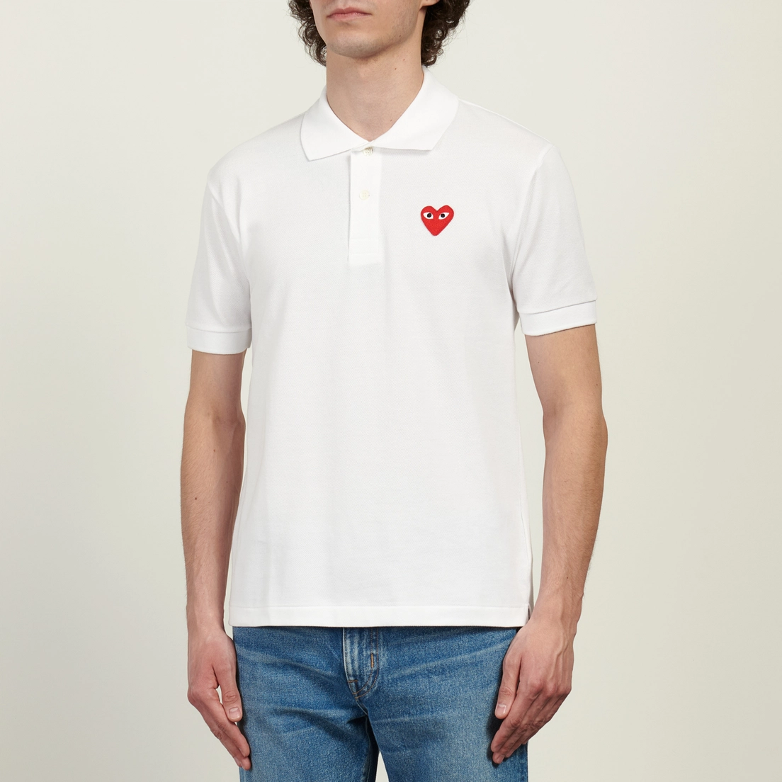 Comme des Garcons Play Мужское поло Red Emblem