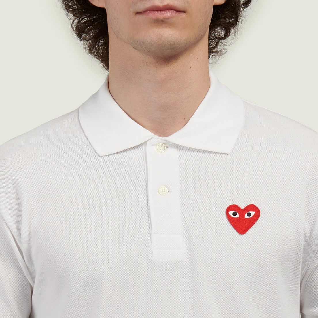 Comme des Garcons Play Мужское поло Red Emblem