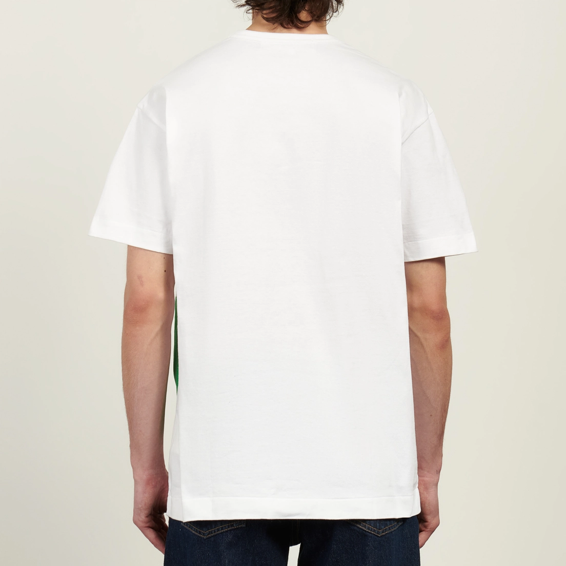 Comme des Garcons Play Мужская футболка Green Small & Big Emblem