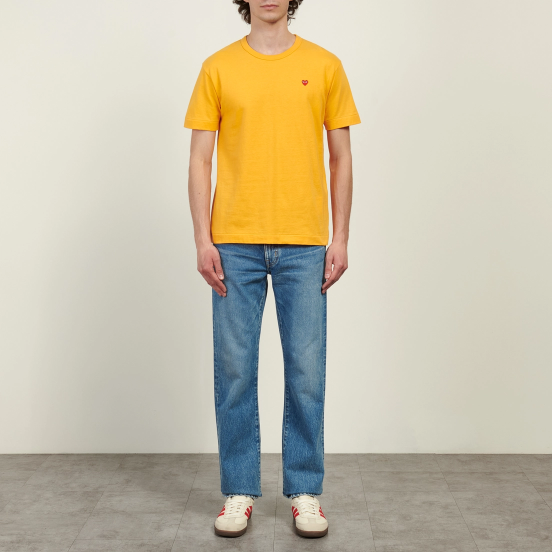 Comme des Garcons Play Мужская футболка Small Red Emblem