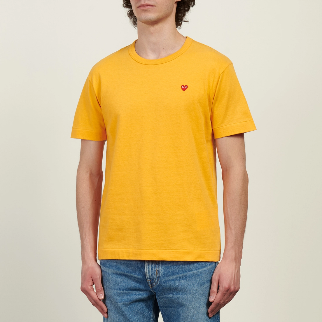 Comme des Garcons Play Мужская футболка Small Red Emblem