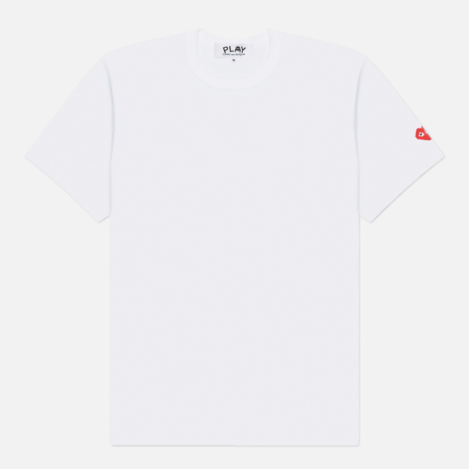Мужская футболка Comme des Garcons Play x Invader Emblem Sleeve