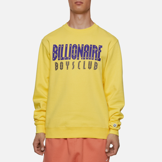 Мужская толстовка Billionaire Boys Club Straight Logo Crewneck Lemon