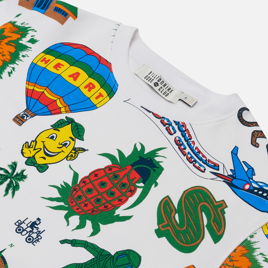 Мужская толстовка Billionaire Boys Club All Over Print Crewneck White