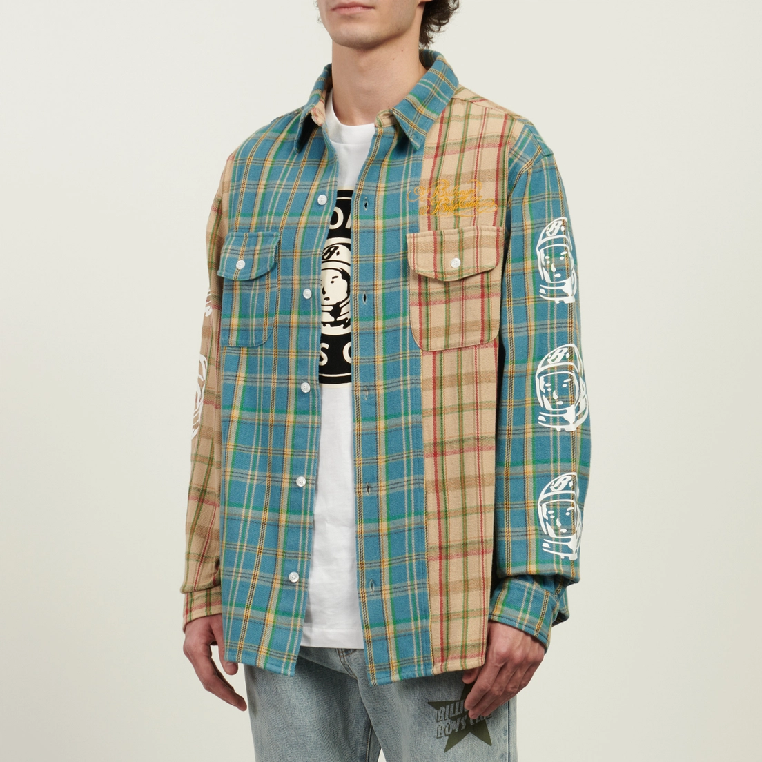 Billionaire Boys Club Мужская рубашка Panelled Check