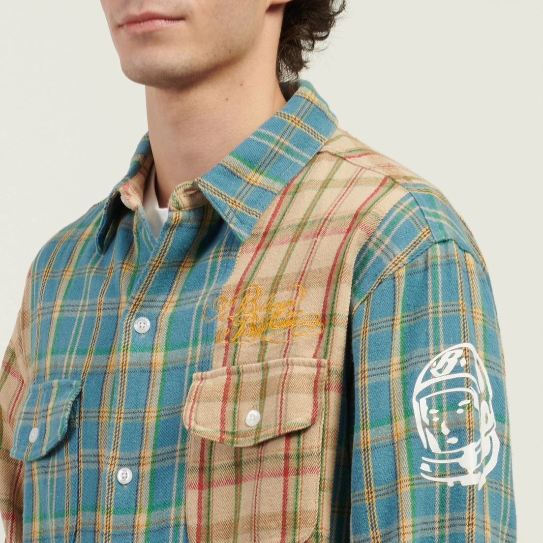 Billionaire Boys Club Мужская рубашка Panelled Check