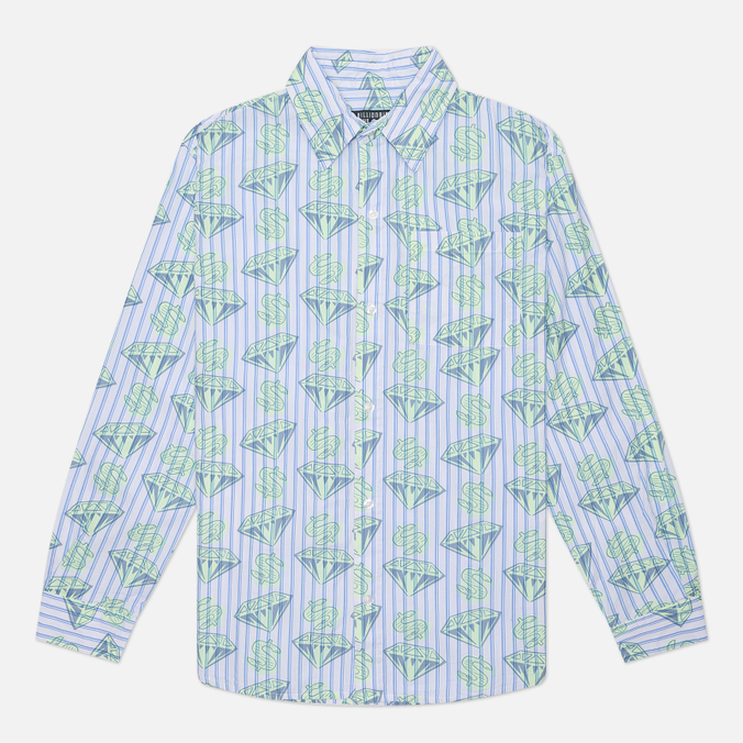 Мужская рубашка Billionaire Boys Club Glow In The Dark Diamonds & Dollars Striped
