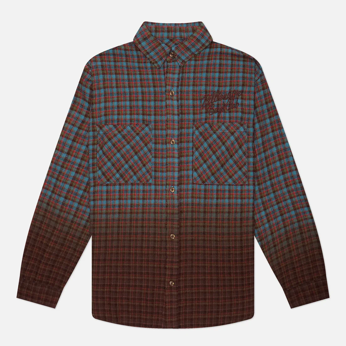 Billionaire Boys Club Мужская рубашка Script Dip Dye Check