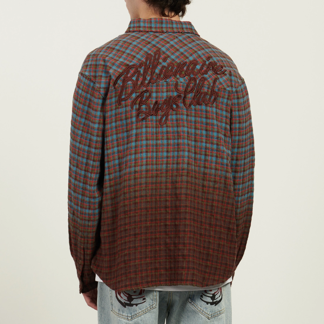Billionaire Boys Club Мужская рубашка Script Dip Dye Check