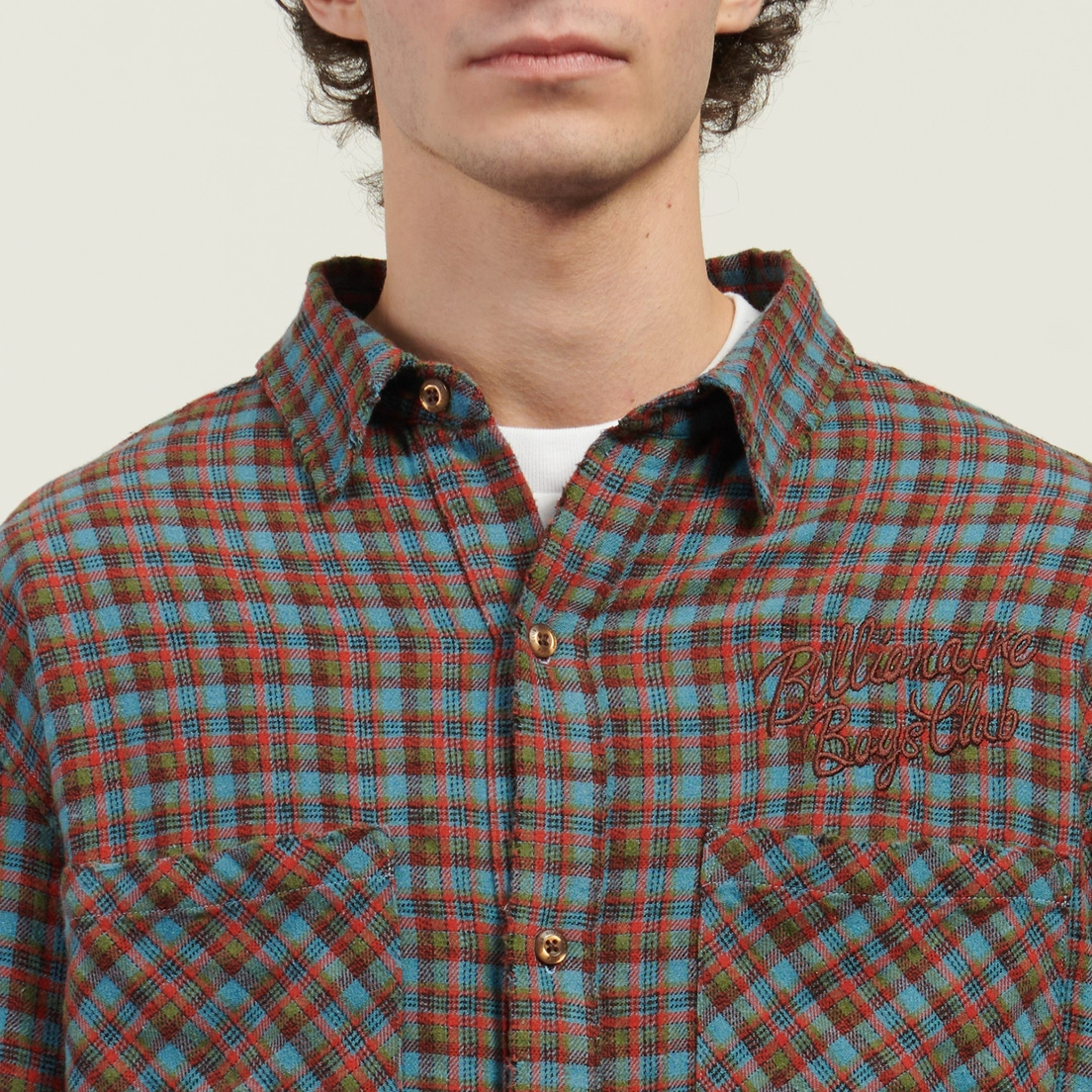 Billionaire Boys Club Мужская рубашка Script Dip Dye Check