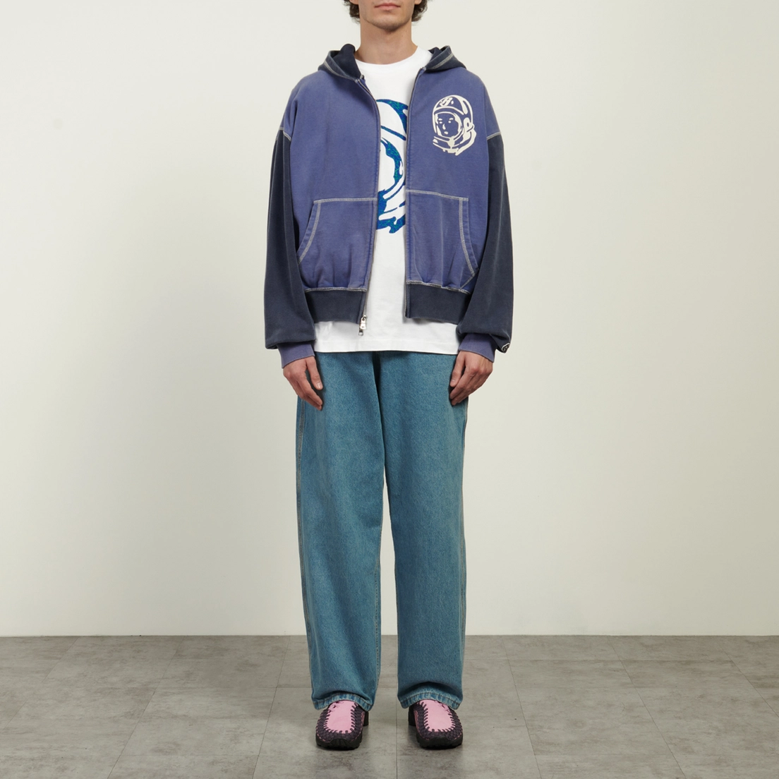 Billionaire Boys Club Мужская толстовка Oversized College Zip Through Hoodie