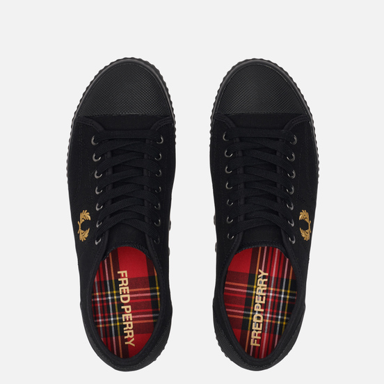 Мужские кеды Fred Perry Hughes Low Canvas Black/Champagne