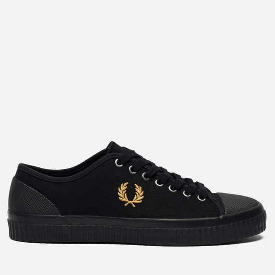 Мужские кеды Fred Perry Hughes Low Canvas Black/Champagne