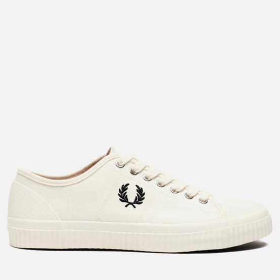 Мужские кеды Fred Perry Hughes Low Canvas Light Ecru/Black