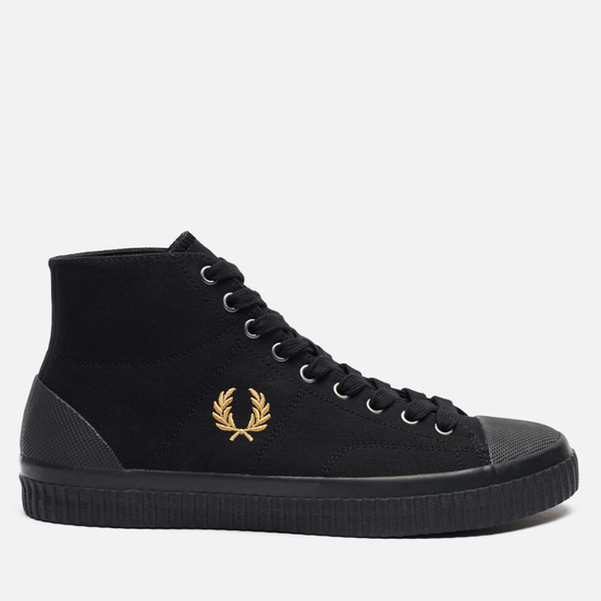 Мужские кеды Fred Perry Hughes Mid Canvas Black/Champagne
