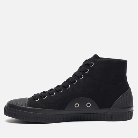 Мужские кеды Fred Perry Hughes Mid Canvas Black/Champagne
