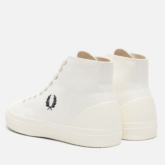 Мужские кеды Fred Perry Hughes Mid Canvas Light Ecru/Black