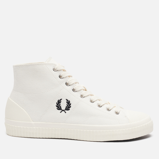 Мужские кеды Fred Perry Hughes Mid Canvas Light Ecru/Black