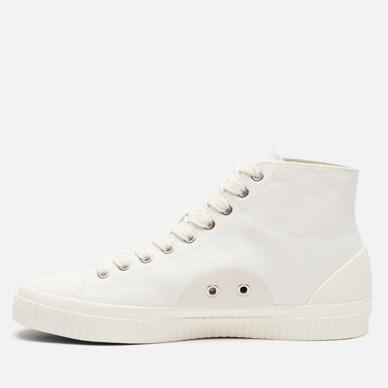 Мужские кеды Fred Perry Hughes Mid Canvas Light Ecru/Black