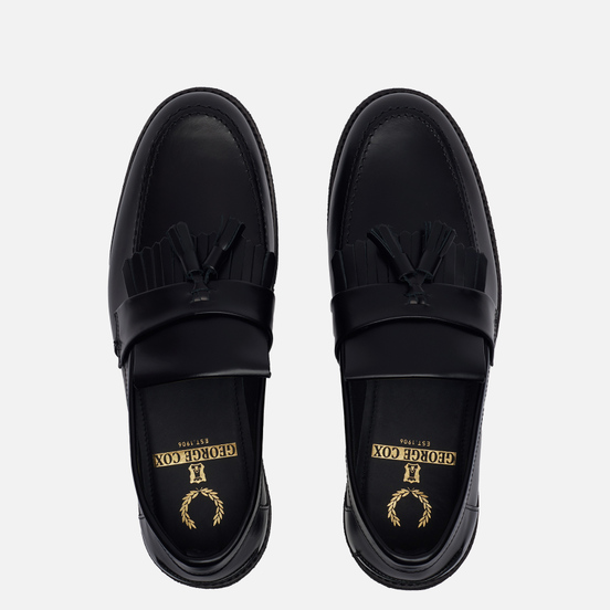 Мужские ботинки лоферы Fred Perry x George Cox Tassel Black