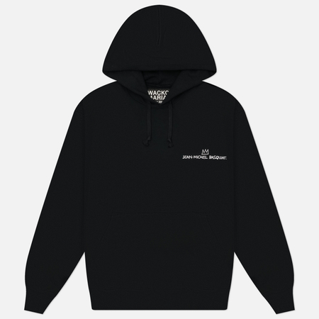 Мужская толстовка WACKO MARIA x Jean-Michel Basquiat Heavy Weight Pullover Hoodie, цвет чёрный, размер M