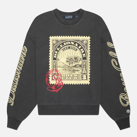 Мужской лонгслив Billionaire Boys Club Stamp Distressed Oversized Crewneck, цвет чёрный, размер M