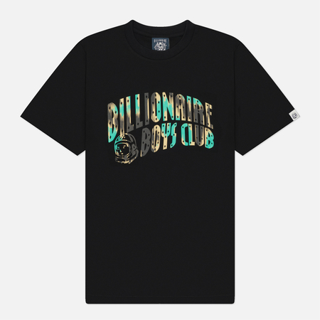 Мужская футболка Billionaire Boys Club Leopard Camo Arch Logo, цвет чёрный