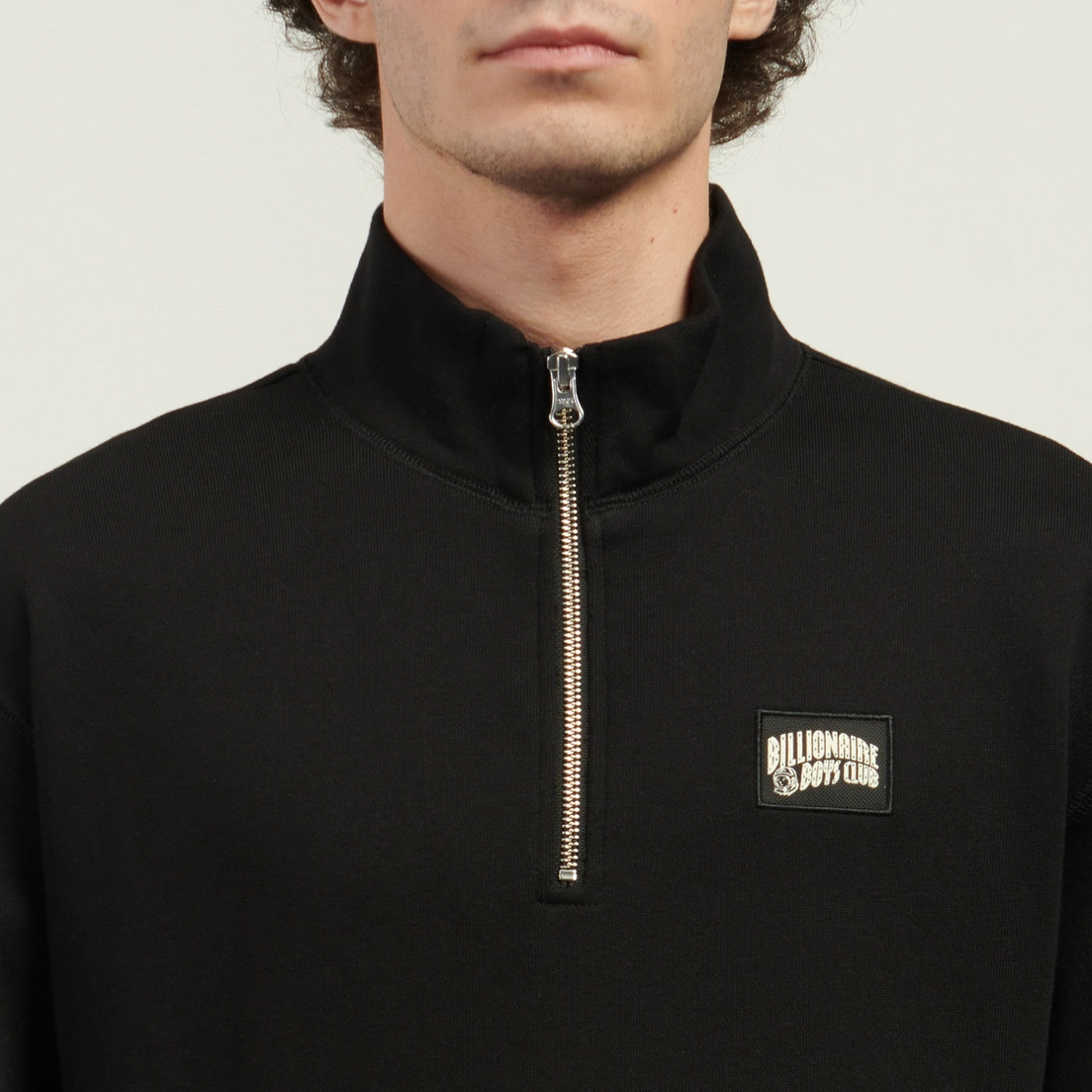 Billionaire Boys Club Мужская толстовка Woven Patch Quarter Zip Crewneck