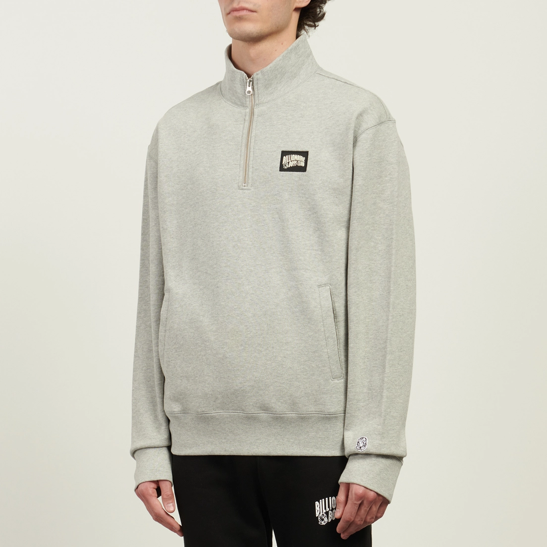 Billionaire Boys Club Мужская толстовка Woven Patch Quarter Zip Crewneck