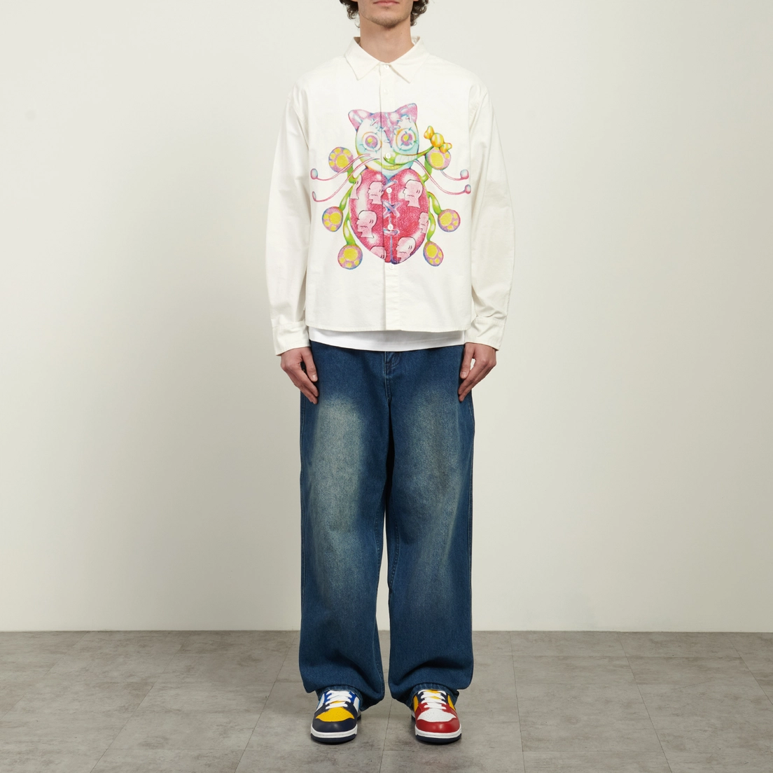 Brain Dead Мужская рубашка Gaspar Heart Button Up Oxford