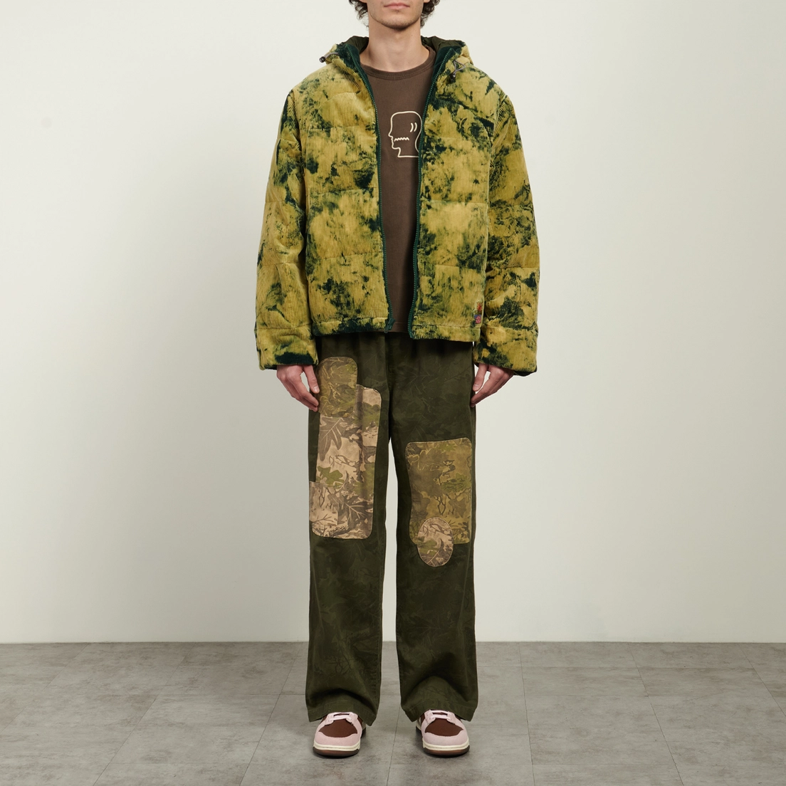 Brain Dead Мужской пуховик Bleach Dyed Dimension Puffer