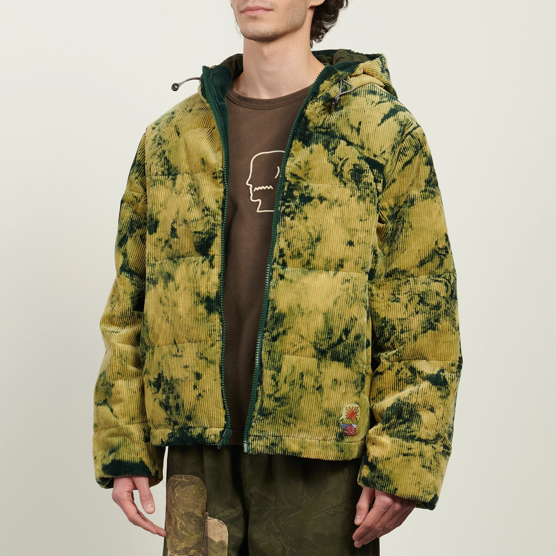 Brain Dead Мужской пуховик Bleach Dyed Dimension Puffer