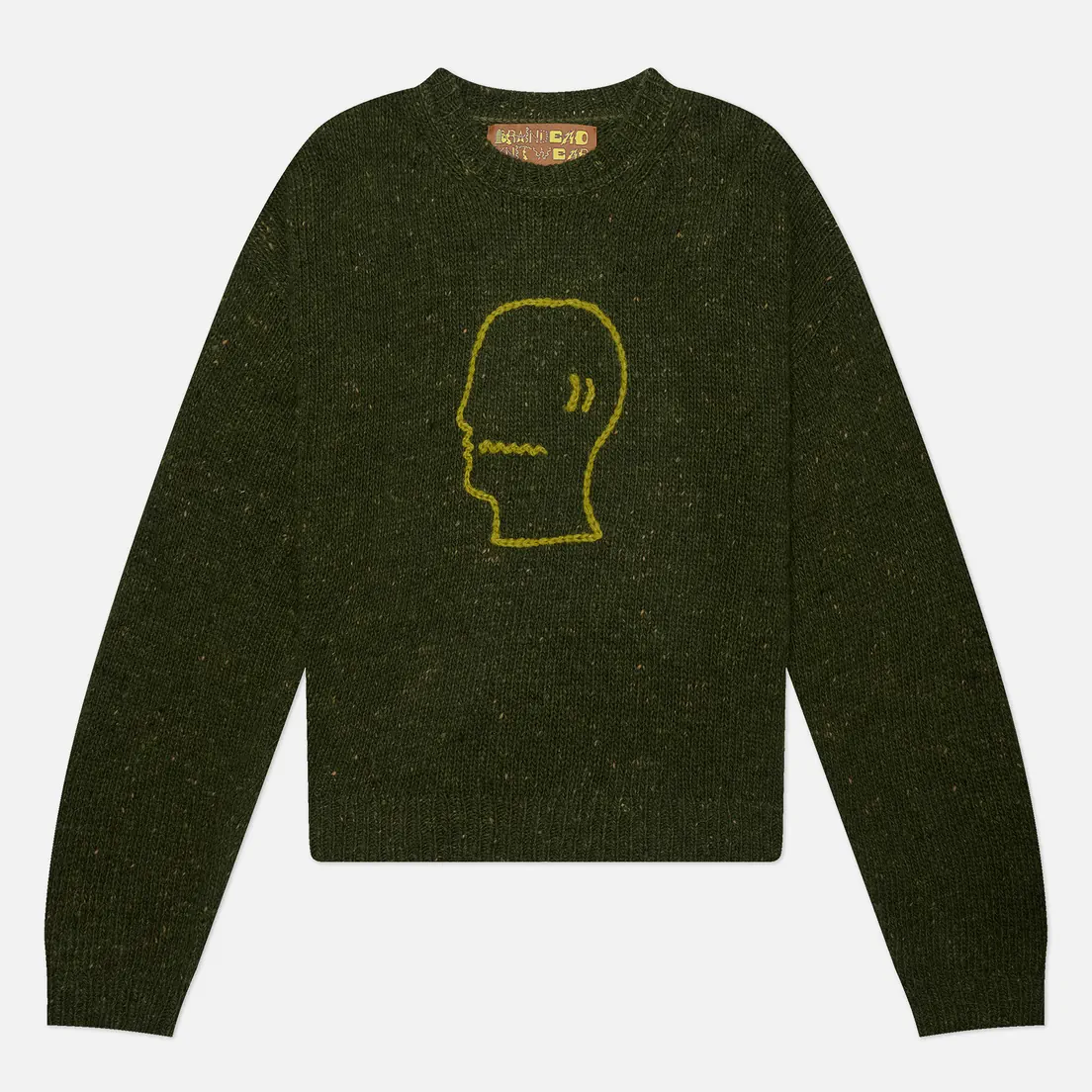 Brain Dead Мужской свитер Logohead Alpaca Crewneck