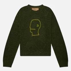 Brain Dead Мужской свитер Logohead Alpaca Crewneck