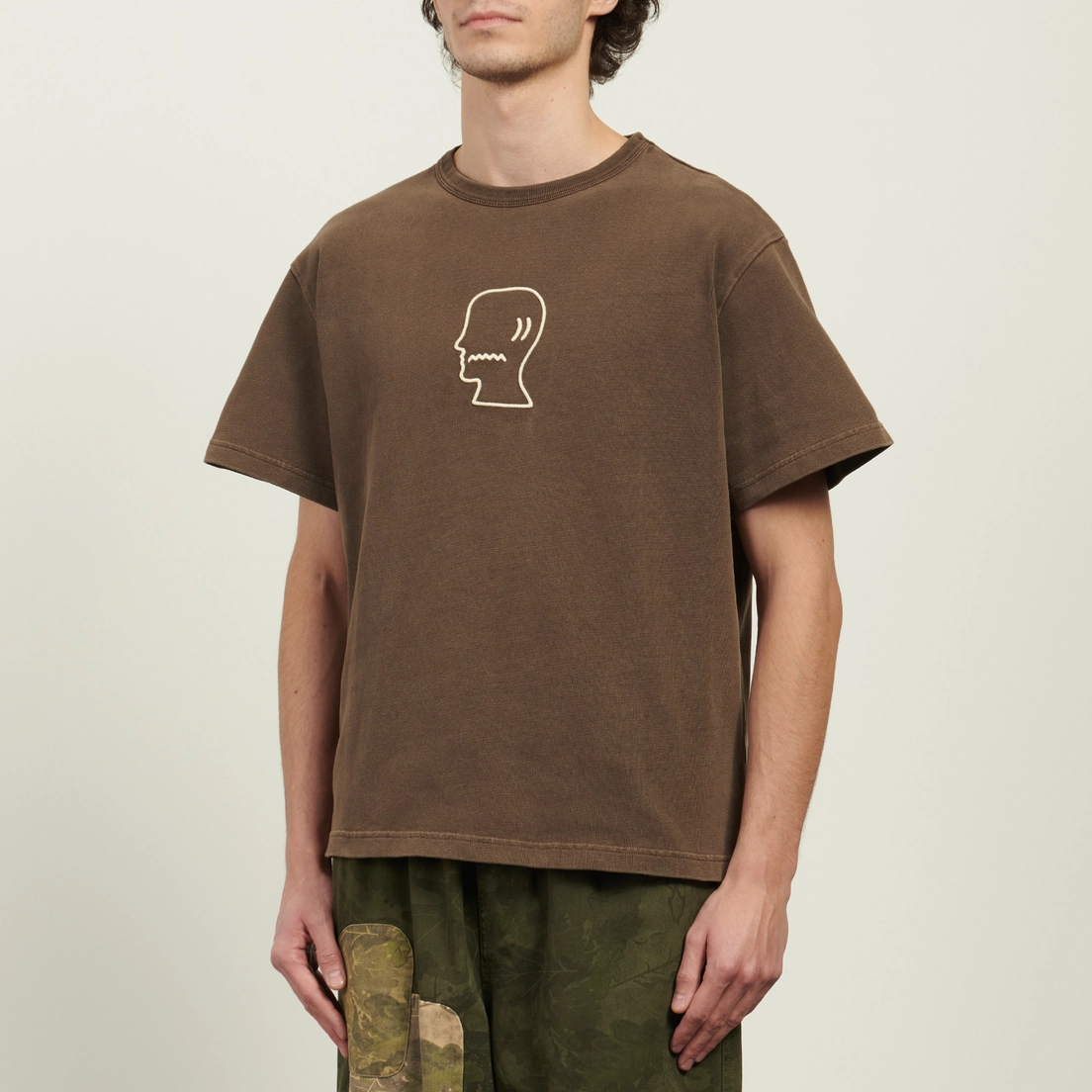 Brain Dead Мужская футболка Heavyweight 3D Embroidery Logohead