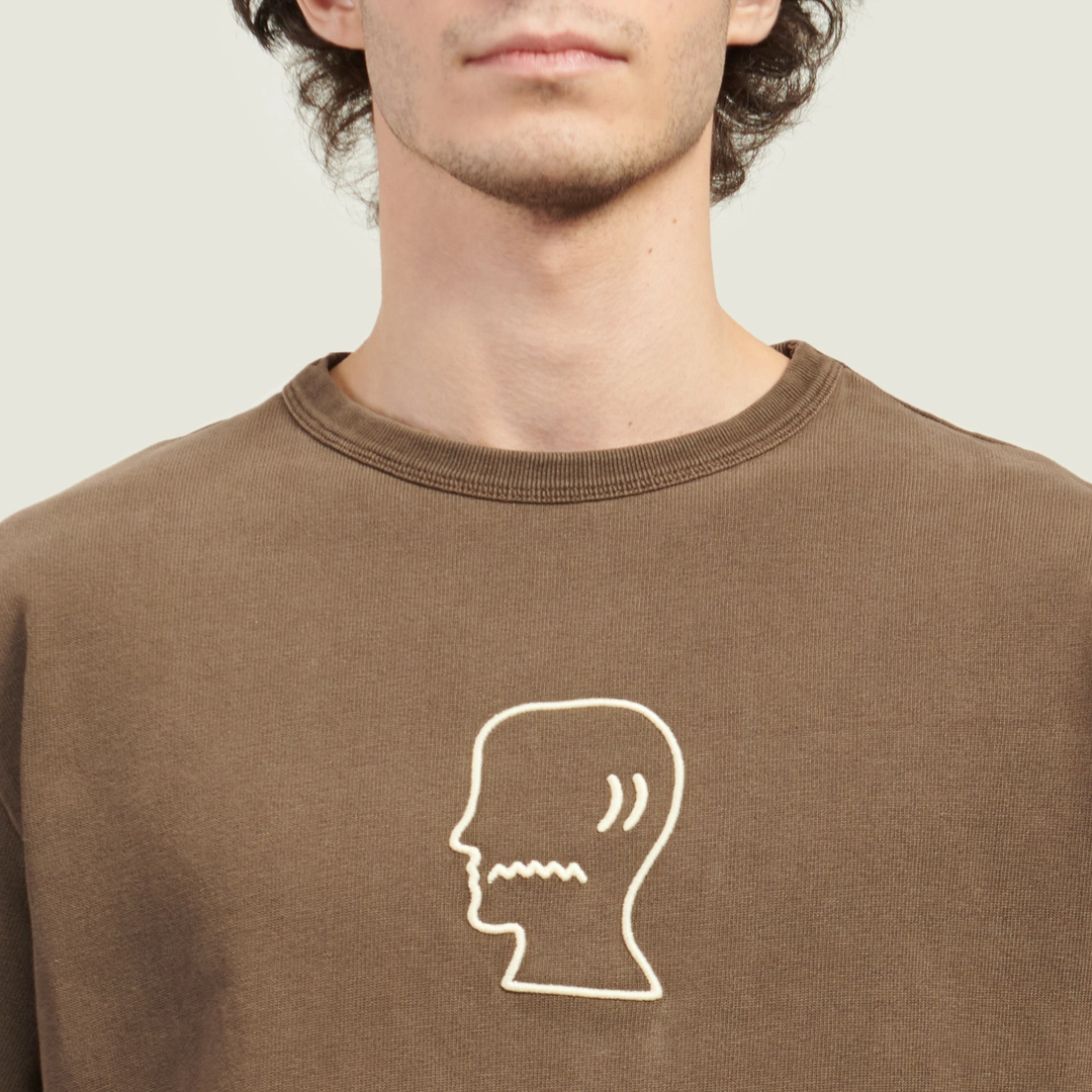 Brain Dead Мужская футболка Heavyweight 3D Embroidery Logohead