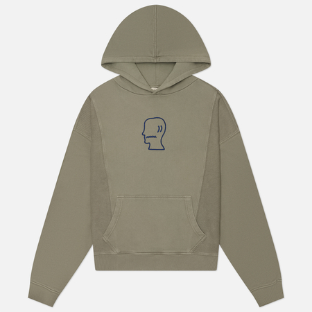 Мужская толстовка Brain Dead Mendoza Cropped Hoodie, цвет серый, размер L
