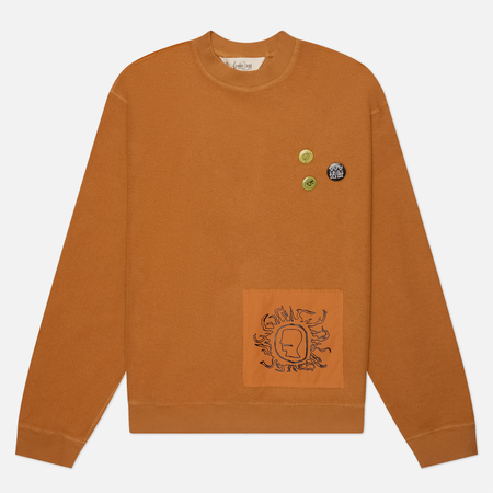Мужская толстовка Brain Dead Gargoyle Crewneck, цвет оранжевый, размер L