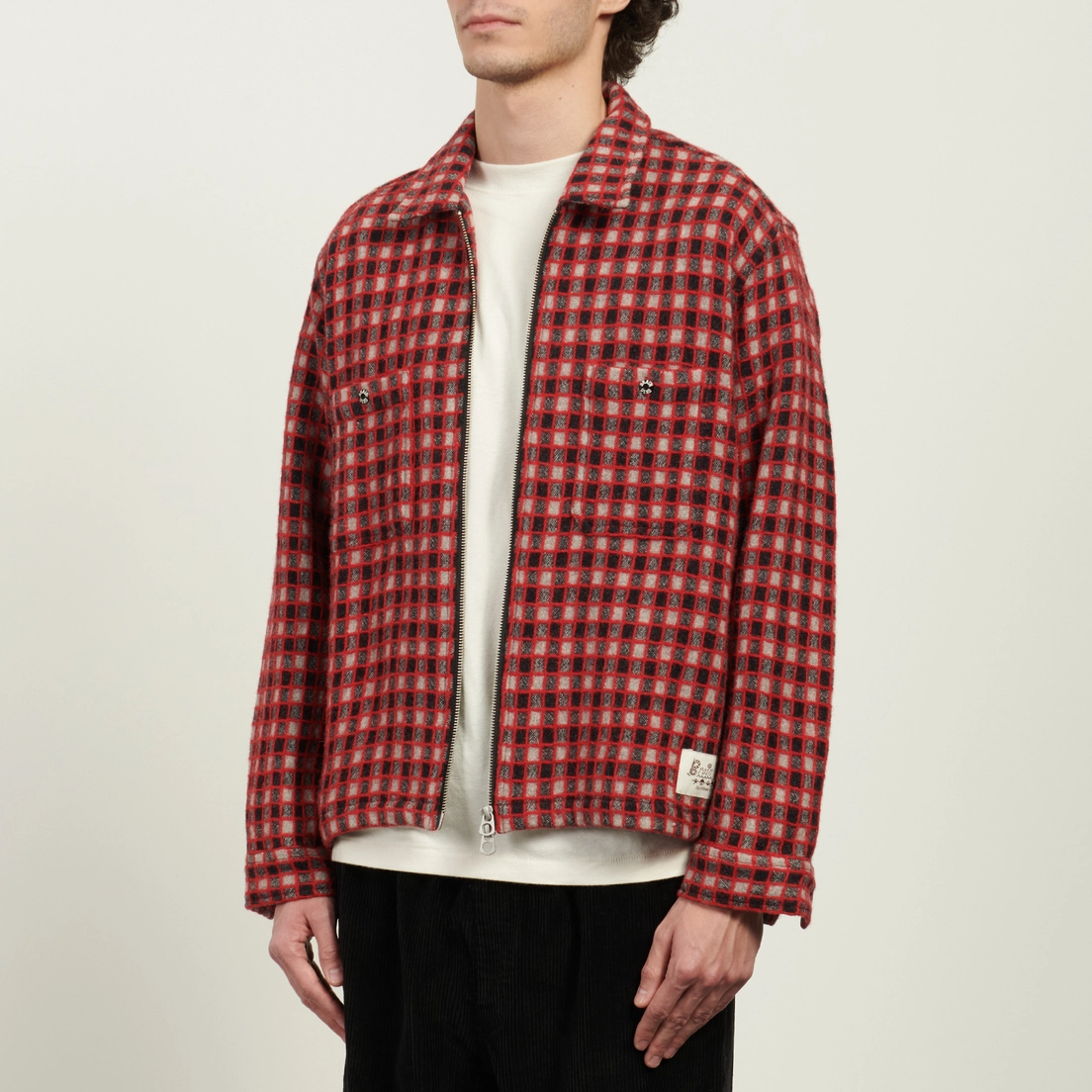 Brain Dead Мужская рубашка Check Mate Flannel Zip