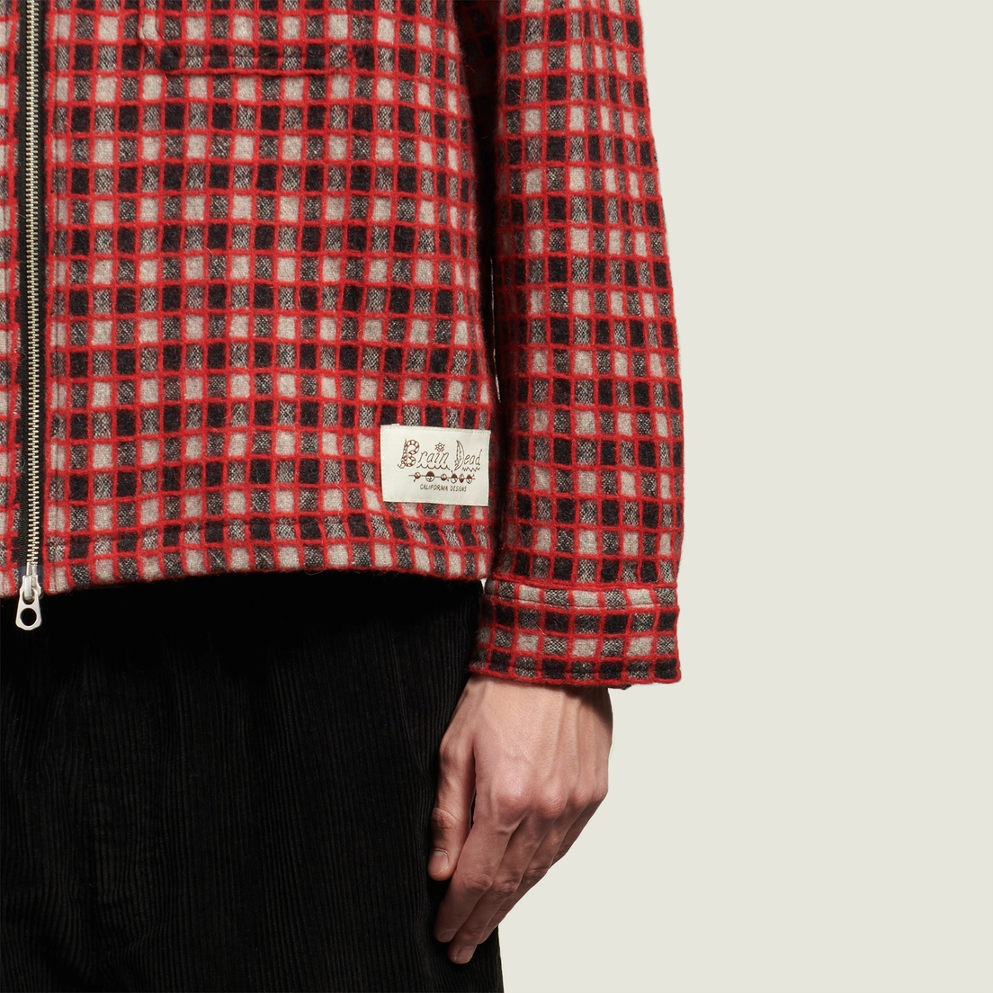 Brain Dead Мужская рубашка Check Mate Flannel Zip