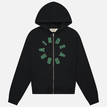 Мужская толстовка Brain Dead Collegiate Zip Up Hoodie, цвет чёрный, размер M