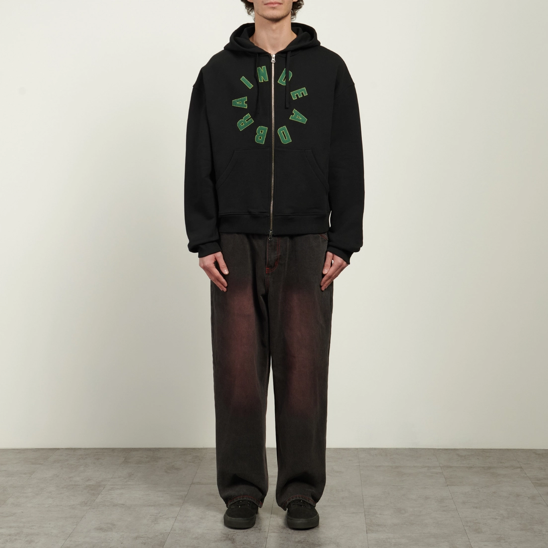 Brain Dead Мужская толстовка Collegiate Zip Up Hoodie