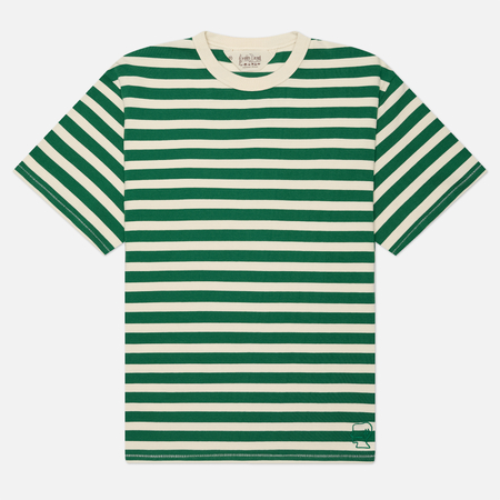 Мужская футболка Brain Dead Heavyweight Stripe, цвет зелёный, размер XL