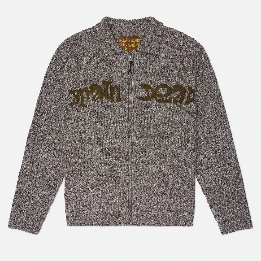 Brain Dead Мужской свитер Rib Knit Cardigan