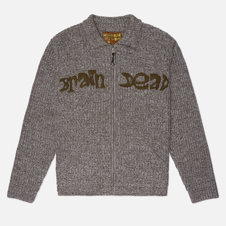 Мужской свитер Brain Dead Rib Knit Cardigan, цвет коричневый, размер M