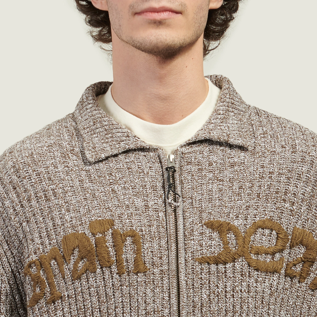 Brain Dead Мужской свитер Rib Knit Cardigan