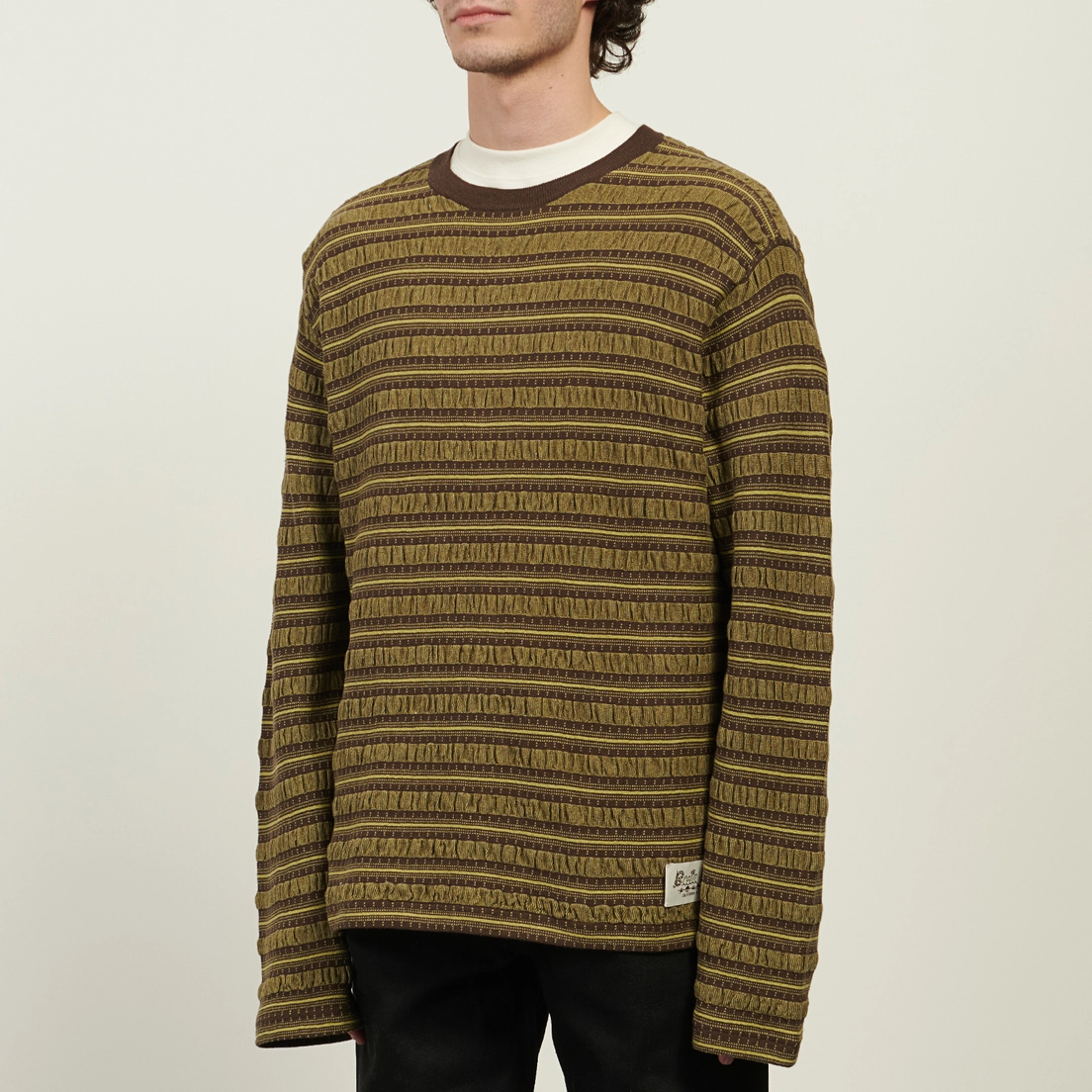 Brain Dead Мужской лонгслив Puckered Stripe