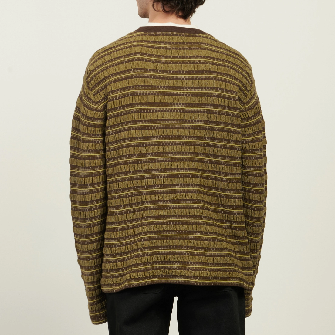 Brain Dead Мужской лонгслив Puckered Stripe