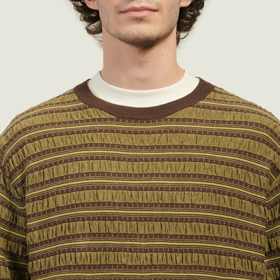 Brain Dead Мужской лонгслив Puckered Stripe